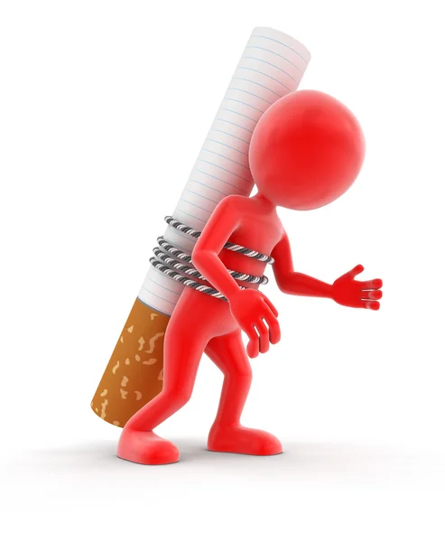 Man and Cigarette. Image with clipping path — Stock Photo, Image