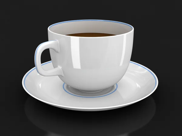 Immagine di tazza con piattino. Immagine con percorso di ritaglio — Foto Stock
