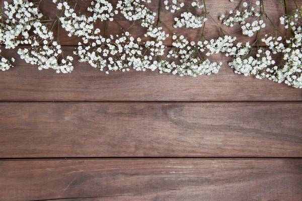 Gyönyörű baba levegőt a fából készült háttér — Stock Fotó