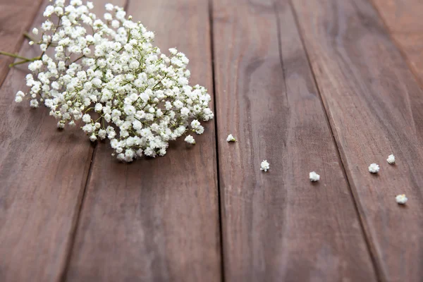 Aliento hermoso bebé sobre fondo de madera — Foto de Stock