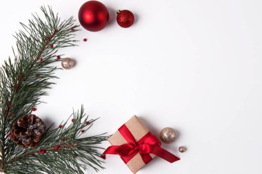 Hediyeler ve dekorasyonlarla güzel bir Noel arkaplanı