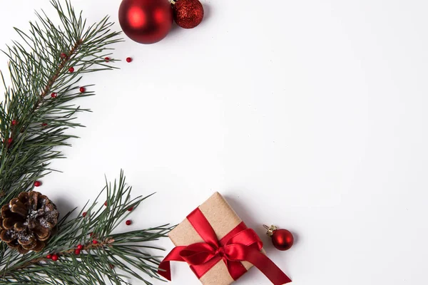 Schöne Weihnachtsdekoration Mit Geschenken Und Dekorationen — Stockfoto