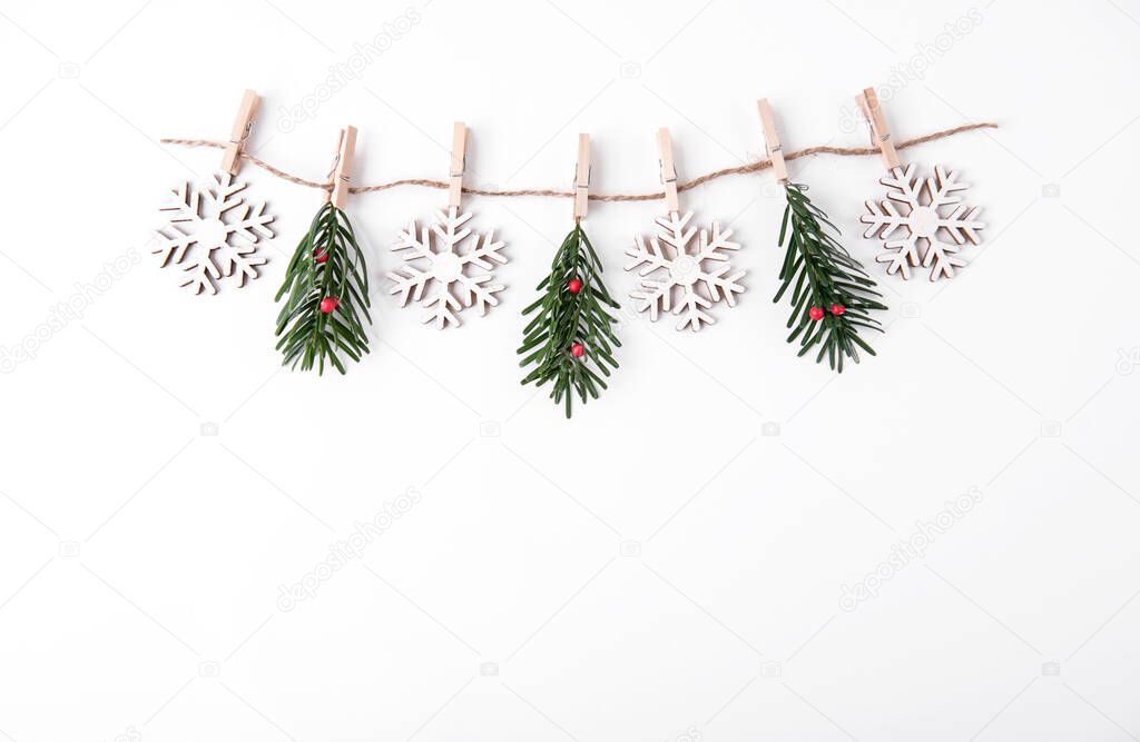 Beautiful Christmas background with presents and decorations