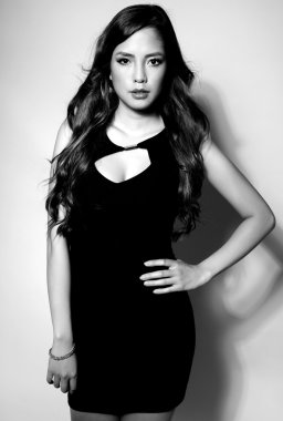 uzun saçlı güzel Asyalı kadın