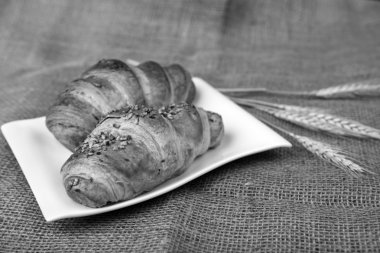 lezzetli taze kruvasanlar