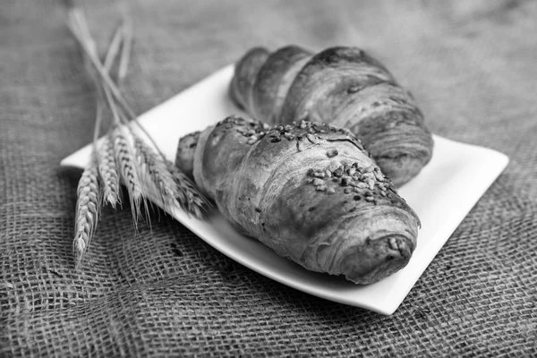 Croissants deliciosos frescos — Fotografia de Stock