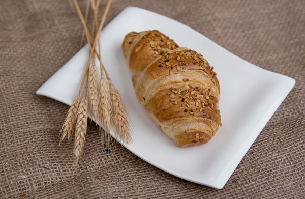 Croissants deliciosos frescos — Fotografia de Stock