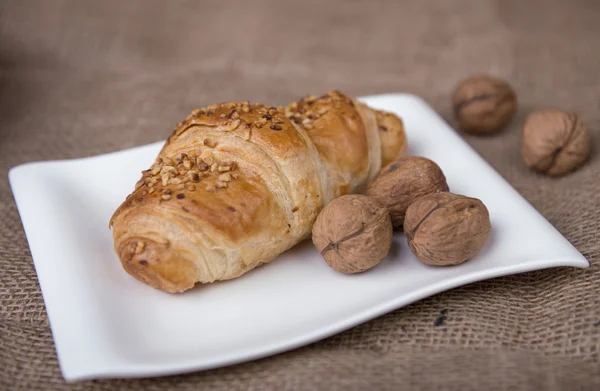 Croissants deliciosos frescos — Fotografia de Stock