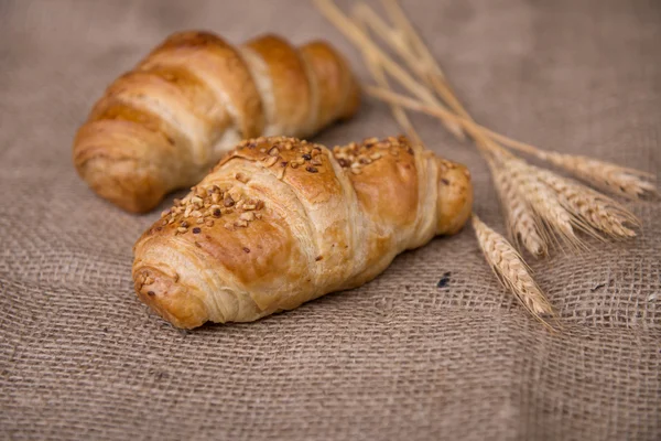 Croissants deliciosos frescos — Fotografia de Stock