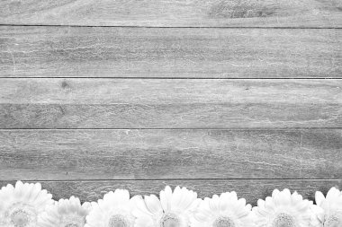 ahşap zemin üzerinde taze çiçekler