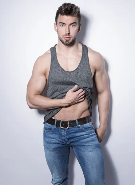 Handsome young and fit man — Stock Photo, Image