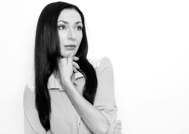 Güzel, gülümseyen kadın