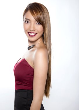 Güzel genç Asyalı kadın.