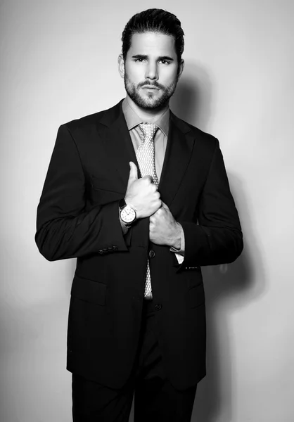 Handsome business man with watch — Stock Photo, Image