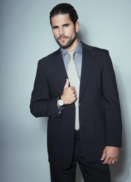 Handsome business man with watch — Stock Photo, Image