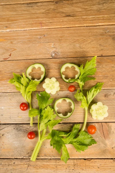 Ingredienti freschi per un'insalata — Foto Stock