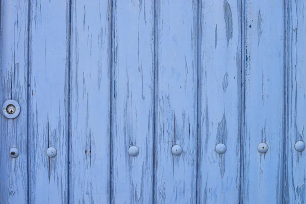 Mediterranean niebieskie drzwi — Zdjęcie stockowe