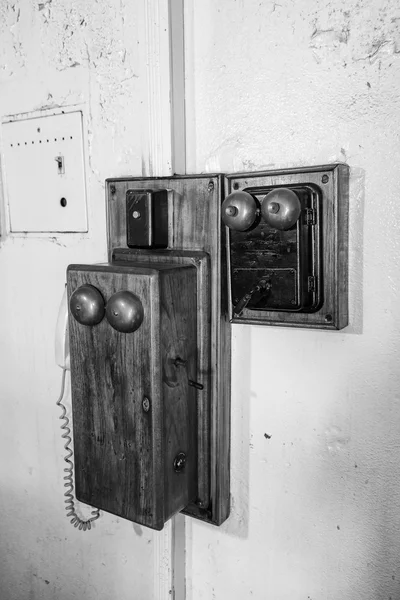 Old train station telephone — Stock Photo, Image