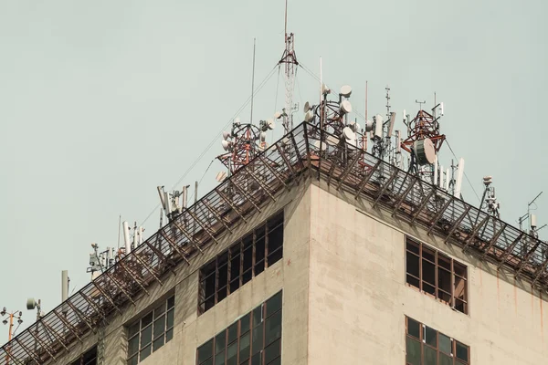 Zender antennaes bekijken — Stockfoto