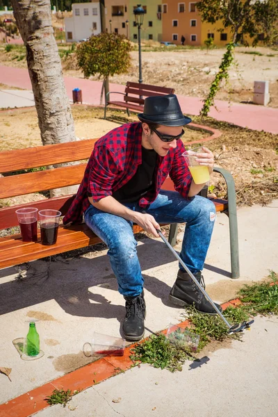 Ragazzo che fa un selfie — Foto Stock