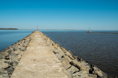 Large breakwater and beacon clipart