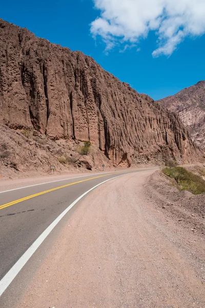 Strada lungo le valli andine — Foto Stock