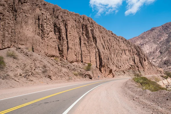 Camino a lo largo de los valles andinos — Foto de Stock