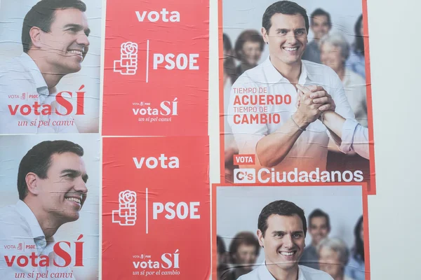 Spain 2016 election posters — Stock Photo, Image