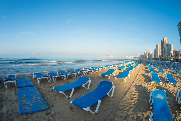 Benidorm vista sulla spiaggia — Foto Stock