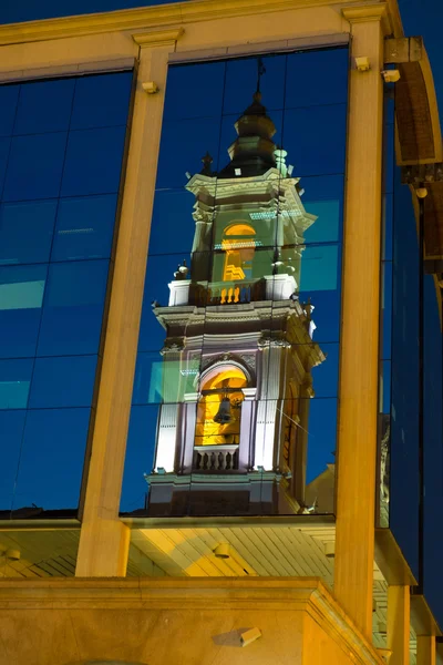 Salta cathedral reflection — Stock Photo, Image