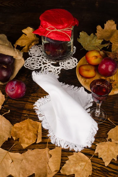 Homemade plum brandy — Stock Photo, Image
