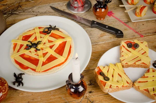 Halloween party tafel — Stockfoto