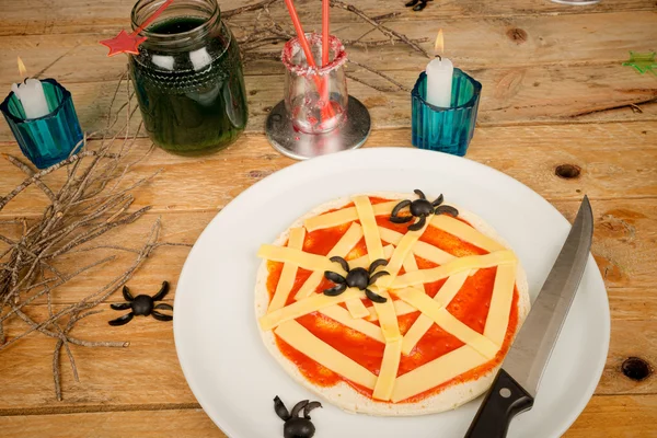 Pizza di Halloween — Foto Stock