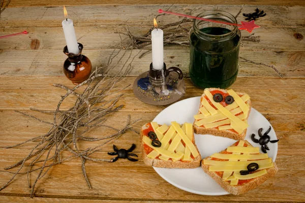 Halloween sandwiches — Stock Photo, Image