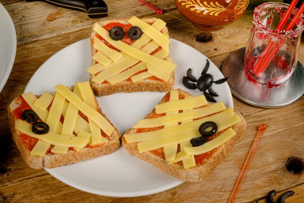 Halloween sandwiches — Stock Photo, Image