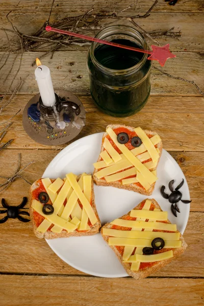 Halloween toasties — Stockfoto