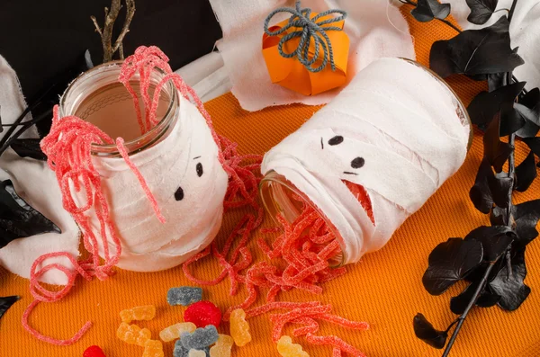 Смешные конфеты на Хэллоуин — стоковое фото