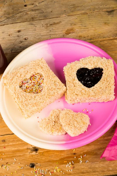 Sweet and romantic sandwich — Stock Photo, Image