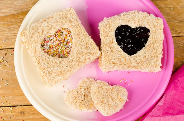 Romantic sandwich — Stock Photo, Image