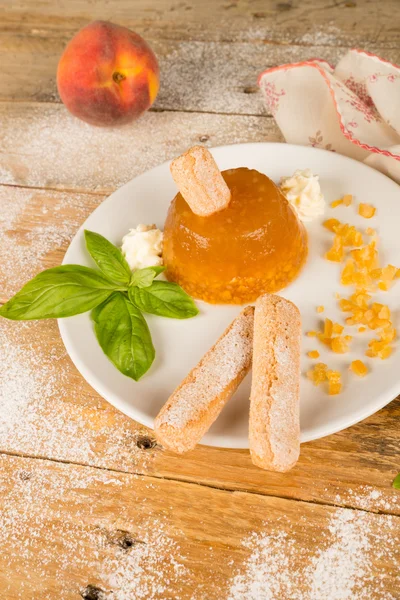 Peach jelly — Stock Photo, Image