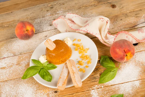 Peach jelly — Stock Photo, Image