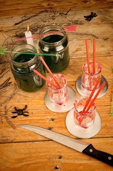 Scarry green Halloween drink — Stock Photo, Image