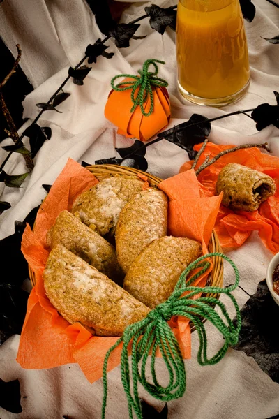 Tartes de abóbora de Halloween — Fotografia de Stock