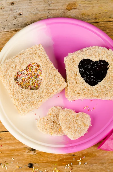 Sweet and romantic sandwich — Stock Photo, Image