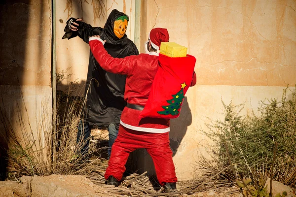 Santa v nesnázích — Stock fotografie
