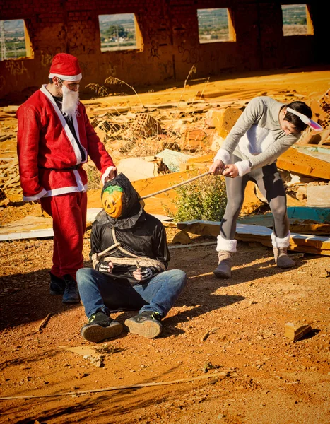 Halloween monstro em apuros — Fotografia de Stock