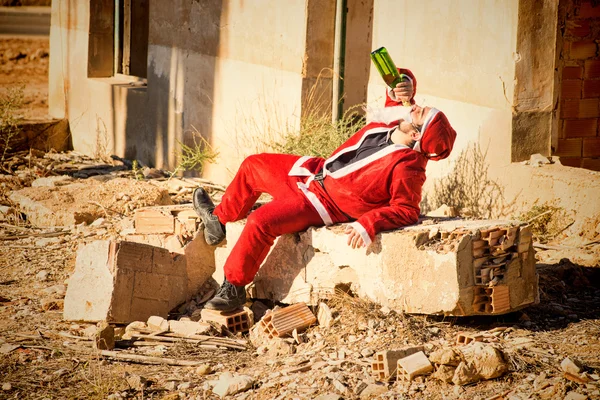 Bere Babbo Natale — Foto Stock