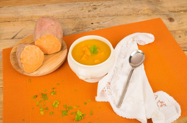 Sopa de batata doce — Fotografia de Stock