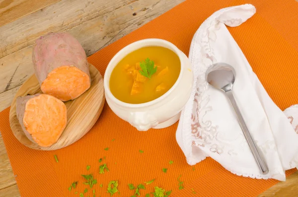 Sweet potato soup — Stock Photo, Image