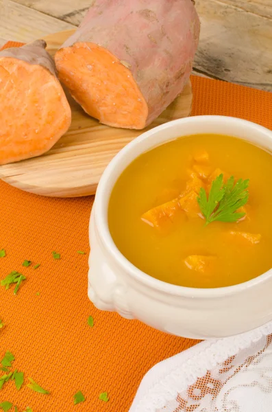 Süßkartoffelsuppe — Stockfoto